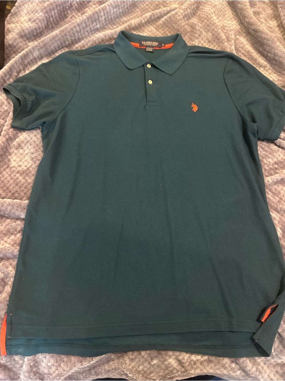 NWOT Perfect Condition US Polo Assn Teal and Coral Orange Golf Polo shirts szXL